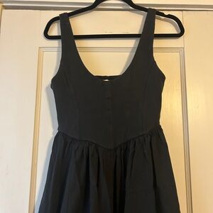 Christy Dawn black cotton sundress fitted bodice size M